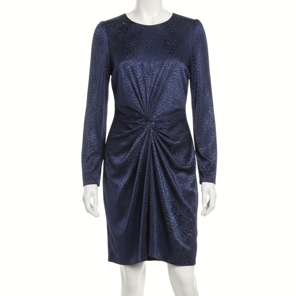 Ryegrass XL Purple Velvet Mini Dress Long Sleeve Twist Front Cocktail Party Glam